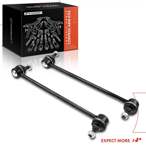 Two Front Sway Bar End Links Stabilizer Kit For Toyota Camry Avalon Solara RX300 ES300 1997 1998 1999 2000 2001 2002 2003 2004 Direct Fit Front Left And Right Replacement For A Smoother Tighter Ride shown with packaging