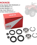 Honda Front Wheel Bearings Seals Kit For FourTrax 300 350 400 420 4x4 ATVs Replacement OEM Seals next to product box
