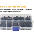 Organized case of M3 Screws Kit With 360 Pieces Including 210 Black Countersunk Phillips Head M3 Screws In 0.5mm Pitch