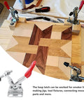 Four Piece Quick Toggle Clamps Set For Horizontal Push-Pull Fast Locking, woodworking project secured with steel clamps