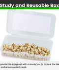 Open box containing 40 Pcs 1/4-20 Brass Heat Set Threaded Inserts For 3D Printing And Plastic Parts Knurled Imperial Inserts