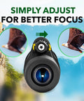 Long Range 10x42 High Powered Monocular For Bird Watching Hunting And Sports Great For Wildlife Viewing Lightweight Pocket Telescope With Bak4 Prism Easy Grip And Vibrant Clarity For Adults Bang For Buck, front view