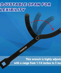15 Piece Universal Pulley Holder Tool Kit Pro Grade With Variable Pin Spanner Wrench Set showing adjustable span feature
