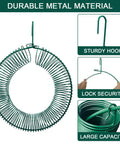 Two Pack Peanut Bird Feeder Set Round Metal Hanging Wreath Style Feeder With Built In Hook For Outdoor Birds And Squirrels