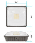 Canopy LED Light 70W 8890 Lumens 3 Color Temperature 3000K 4000K 5000K IP65 Waterproof Outdoor Ceiling Fixture dimensions