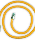Flexible Stainless Steel Gas Line For Dryer With Connector Kit Half Inch MIP To Half Inch FIP Fittings Durable Yellow Gas Hose