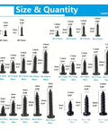 Heavy Duty 1680 Pcs Black Micro Self Tapping Screw Kit With 304 Stainless Steel Cross Round Heads In M1 Through M2.3 Sizes size and quantity chart