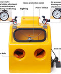 Pro-Grade Heavy Duty Sand Blaster Cabinet For Wet And Dry Processing With Adjustable Air Pressure, Two-Hand Operation