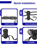 Step-by-step installation of One Size Fits All Lawn Aerator Shoes With Heavy Duty Spikes And Velcro Straps for easy aeration