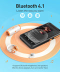 Kid Friendly MP3 Player With Bluetooth And WiFi 4 Inch Screen Music Player displayed with headphones and Bluetooth icons