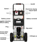 Back view of Heavy Duty Electric Stair Climber Dolly Cart with Motorized Motor, 880 Lb Capacity, showing motor and battery components.