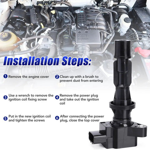 Mazda Ignition Coils Four Pack For Mazda 3 2.0L 2.3L 2.5L MX5 CX7 2006 2007 2008 2009 2010 2011 2012 2013 Coil Packs Installation Guide