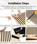 Installation steps for Heavy Duty Rock Solid Wood Veneer Wall Panels with Game Changing Acoustic Treatment and Superior Sound Dampening for Bedroom or Studio Setup 4 Pack 47.2 X 23.6 Inch Acoustic Panels.