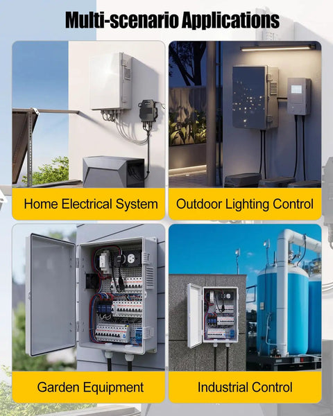 Tough As Nails Abs Weatherproof Electrical Enclosure Box With Built In Socket And Reliable Thermostat heavy duty outdoor lighting control setup.