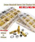 Pro Grade Brass Copper PCB Standoff Hex Spacer Kit For Electronics DIY M2 M2.5 M3 M4 Sizes With Nuts Washers Pillars Screws set in organizer boxes