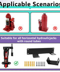 Garage Must Have Wall Mount Jack Stand Organizer Rack with components and installation tools displayed.