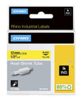 Badass Industrial Heat Shrink Cable Markers Half Inch Tube Black Print On Yellow moisture resistant wire marking labels package design.
