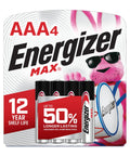 Max AAA Batteries 4 Pack Alkaline Powerhouse, Long Lasting Triple A Batteries For Toys Remotes Controllers And Gadgets packaging