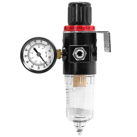 Airbrush Air Compressor Regulator With Water Trap Filter, Precise Airflow Control Knob, Locking Pressure Adjustment, Delivers Clean Dry Air