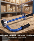 Heavy Duty Manual Stretch Wrap Dispenser Built Like A Tank For Busy Warehouses Ergonomic Black Grip Design takes the burn out of hands.