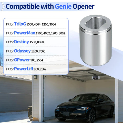 Heavy Duty Aluminum Drive Screw Coupler For Garage Door Opener, Drop In Fit For Screw Drive Rails, Compatible with Genie Opener