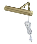 7 Inch Slimline Picture Light in Antique Brass with Plug In Power and Inline Switch Swivel Arm for Easy Positioning Includes One 15 Watt Bulb UL Listed E12 Candelabra Base Antique Brass Finish
