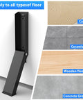 Heavy Duty Kick Down Door Stopper With Zero Drill Mount for use on carpet, ceramic tile, wooden flooring, and concrete.