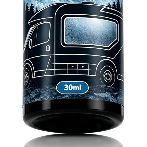 Glass Frosting Spray 30ml Portable Anti-Glare Privacy Liquid bottle designed for RVs with a frosted glass effect.