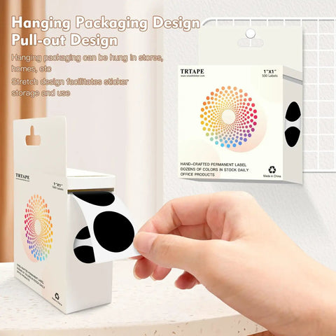 One Inch Round Color Coding Dots Set For Easy File Organization And Inventory Control 500 Circle Labels With Black Writable Surface