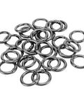 300 Pack Mini Round Carabiner Clips One Inch Trigger Spring O Rings For Keychains Buckles Bags Purses Car Keys DIY Crafts Black