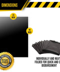 Beefy Extra Heavy Duty Contractor Trash Bags, 42 Gallon, 4 Mil Thick, 33 By 48 Inches, 32 Pack With Ties dimensions and folded view