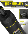 Torque Screwdriver Set With 31-Piece S2 Steel Bits, 1/4 Inch Drive detail showing hardened alloy steel head and handle.