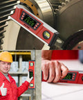 10 Inch Digital Torpedo Level And Protractor With IP54 Protection shown in use on machinery, featuring electronic bubble inclinometer.