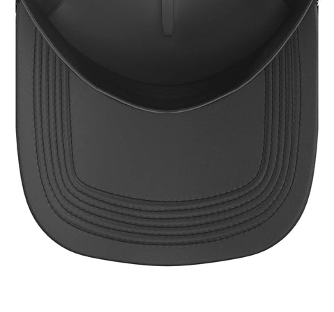 Cool Black Machinist Hat With Adjustable Vise Gauge Square Set Design Perfect For CNC Guys, Tool Lovers And Trucker Fans Who Want A Stylish One Size Fits All Mesh Back Cap To Rock At Work Or Chill - top view