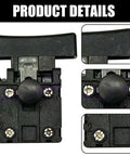 Heavy Duty Replacement Power Control Component For Electric Tool Repair, Black Housing Spare Piece, 40 X 50 mm Fitment Size, detailed view of switch mechanism.