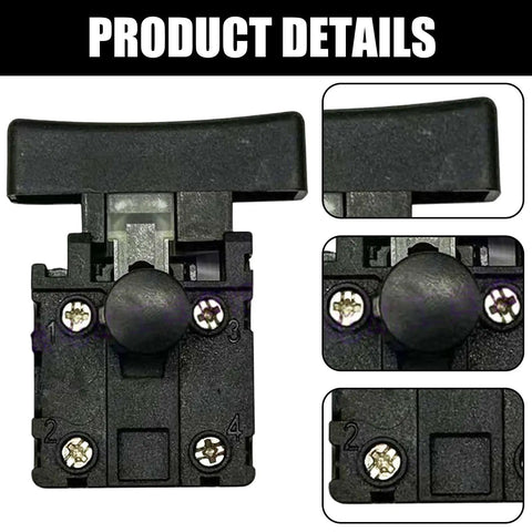 Heavy Duty Replacement Power Control Component For Electric Tool Repair, Black Housing Spare Piece, 40 X 50 mm Fitment Size, detailed view of switch mechanism.