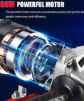 Close-up of 8 Inch Diamond Floor Grinder With Three Disc System 2800W Powerhouse Polisher motor with glowing elements