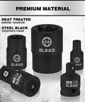 Inverted E Torx Socket Set For Impact Wrench 1/2 3/8 1/4 Drives With Storage Case Pro Grade Chrome Vanadium Build E4 To E24.