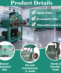 Dang Solid Heavy Duty 1.5Kw Electric Pipe Bender showing manual adjustment rod and durable chain for bending thin-walled tubes.