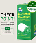 Top Notch KF94 Face Mask With 4 Layer Protection And 3D Design, packaging showing size and exclusive package seal