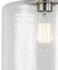 Close-up of clear seeded glass on Winslow 8.5 Inch Brushed Nickel Semi Flush Mount Light With Clear Seeded Glass For Foyer Bedroom Hallway Kitchen Sink Or Closet Dope 1 Light Ceiling Fixture For A Clean Modern Home Vibe