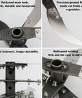 Six Blade Stainless Steel Grass Shredder Kit For Home Farm Use With 12 Mounting Holes, Four To Six Blade Configurations, Livestock Feed And Grass Chopper For Hay, Grass, Fruits, And Chopped Fodder, stainless blade close-up