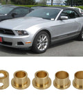 Bronze Shifter Bushing Kit for 2005-2010 Mustang TR3650 T5WC Manual Transmission Replaces Plastic Improves Shifts for V6 and GT 5 Speed Direct Fit Upgrade, silver Mustang and bronze bushings