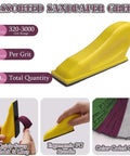 Pro Grade 100 Piece Micro Detail Sanding Paper Kit with ergonomic handle and color-coded grits for wood, metal, and plastic projects.