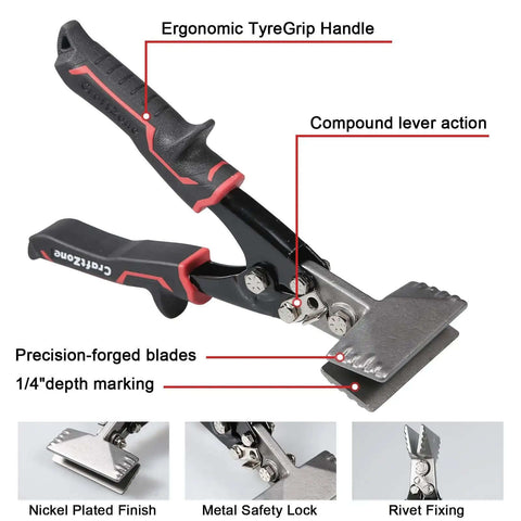 Heavy Duty Duckbill Sheet Metal Pliers 3 Inch Hand Seamer And Straight Bender with ergonomic grip and smooth jaw for HVAC projects