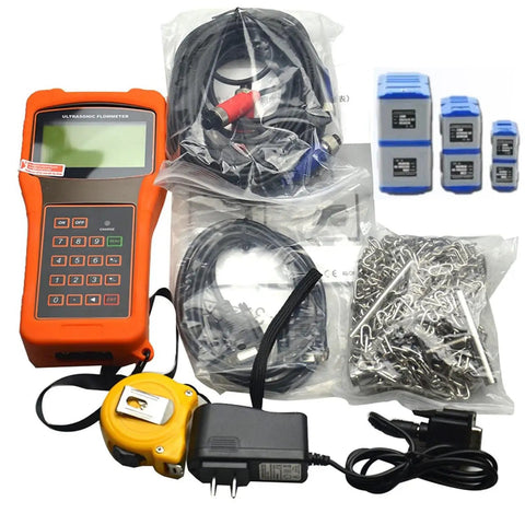 Handheld Ultrasonic Flow Meter Portable Clamp On Flowmeter With Data Output TS 2 TM 1 TL 1 Sensors DN15 To 6000mm for Seawater