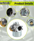 Detailed view of carburetor replacement for 591925 698479 693518 698475 fits Craftsman tillers and chippers with air filter