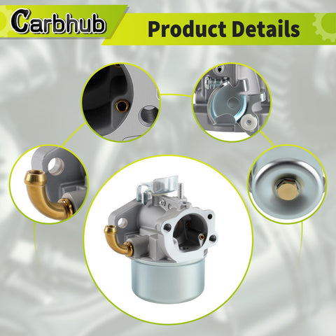 Detailed view of carburetor replacement for 591925 698479 693518 698475 fits Craftsman tillers and chippers with air filter