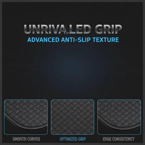 Close-up of Grippy Double Sided Exercise Bike Mat With PVC Silicone Non Slip Surface showing anti-slip texture details.