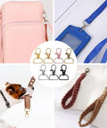 Top Shelf Swivel Clasp Clip Hooks 60 Pack For Keychain Making And Lanyards Featuring Badass D Ring Metal Hardware in assorted colors.
